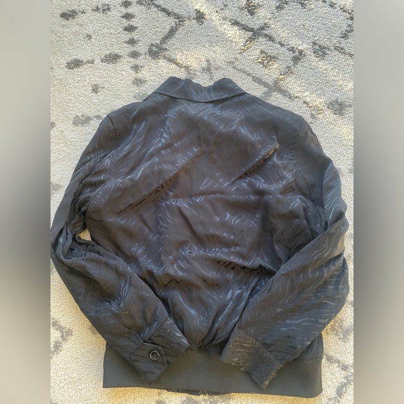 Zara Mens Collared Zip Up Jacket Black Zebra - Picture 3 of 3